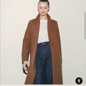 Zara open-front camel coat